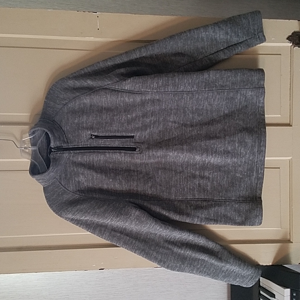 Urban Frontier Marled Gray Space Dye Fleecy Quarter Zip Pullover w/ Chest Pocket